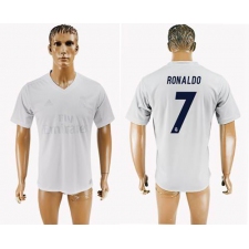Real Madrid #7 Ronaldo Marine Environmental Protection Home Soccer Club Jersey