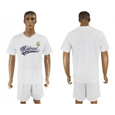 Real Madrid Blank White Soccer Club T-Shirt_1