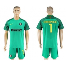 Inter Milan #1 Handanovic Green Goalkeeper Soccer Club Jersey