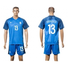 France #13 Mangala Home Soccer Country Jersey