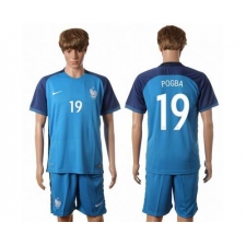 France #19 Pogba Home Soccer Country Jersey