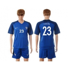 France #23 Costil Blue Soccer Country Jersey