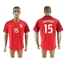USA #15 Beckerman Away Soccer Country Jersey