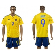 Ukraine #9 Gusev Home Soccer Country Jersey