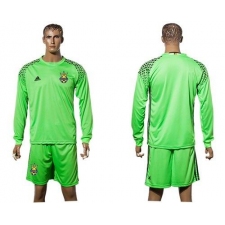 Ukraine Blank Green Goalkeeper Long Sleeves Soccer Country Jersey