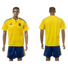 Ukraine Blank Home Soccer Country Jersey