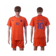 Holland #10 Sneijder Home Soccer Country Jersey