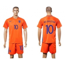 Holland #10 Wijnaldum Home Soccer Country Jersey