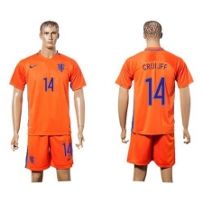 Holland #14 Cruijff Home Soccer Country Jersey