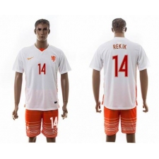 Holland #14 Rekik Away Soccer Country Jersey