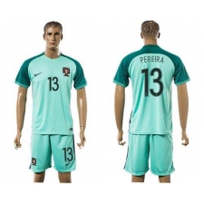 Portugal #13 Pereira Away Soccer Country Jersey