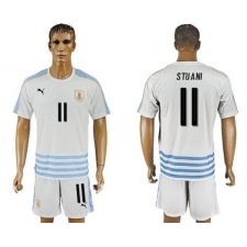 Uruguay #11 Stuani Away Soccer Country Jersey