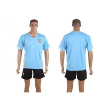 Uruguay Blank Home Soccer Country Jersey