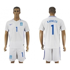 Greece #1 Karnezis Home Soccer Country Jersey