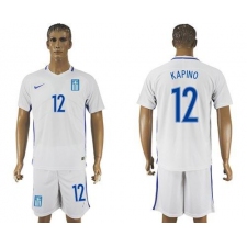 Greece #12 Kapino Home Soccer Country Jersey
