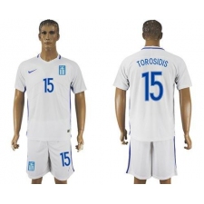 Greece #15 Torosidis Home Soccer Country Jersey