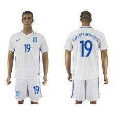 Greece #19 Papastathopoulos Home Soccer Country Jersey