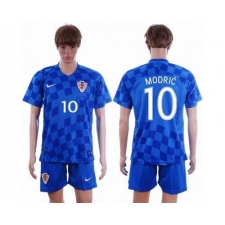 Croatia #10 Modric Away Soccer Country Jersey