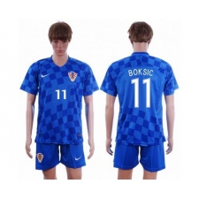 Croatia #11 Boksic Away Soccer Country Jersey