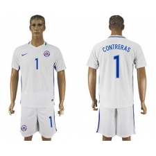 Chile #1 Contreras Away Soccer Country Jersey