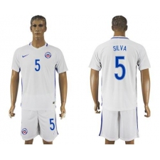 Chile #5 Silva Away Soccer Country Jersey