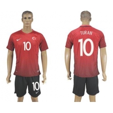 Turkey #10 Turan Home Soccer Country Jersey