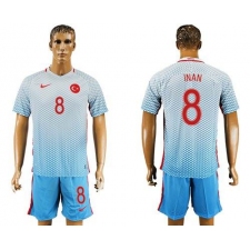Turkey #8 INAN Away Soccer Country Jersey