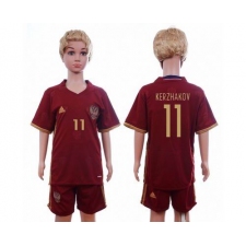 Russia #11 Cheryshev Home Kid Soccer Country Jersey
