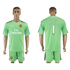 Arsenal #1 Szczesny Green Goalkeeper Soccer Club Jersey