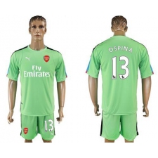 Arsenal #13 Ospina Green Goalkeeper Soccer Club Jersey