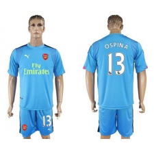 Arsenal #13 Ospina Light Blue Goalkeeper Soccer Club Jersey
