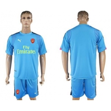 Arsenal Blank Light Blue Goalkeeper Soccer Club Jersey