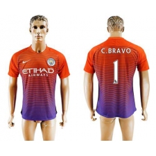 Manchester City #1 C.Bravo Sec Away Soccer Club Jersey