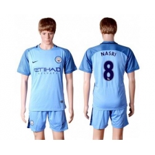 Manchester City #8 Nasri Home Soccer Club Jersey