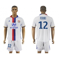 Lyon #12 FERRI Home Soccer Club Jersey