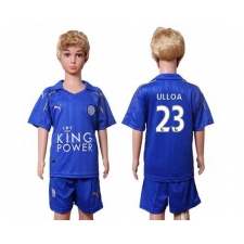 Leicester City #23 ULLOA Home Kid Soccer Club Jersey