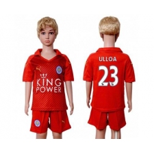 Leicester City #23 Ulloa Away Kid Soccer Club Jersey