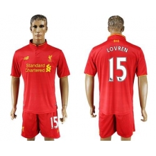 Liverpool #15 Lovren Red Home Soccer Club Jersey