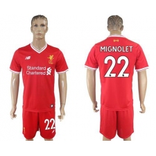 Liverpool #22 Mignolet Red Home Soccer Club Jersey