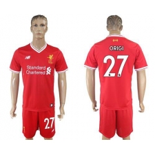 Liverpool #27 Origi Red Home Soccer Club Jersey