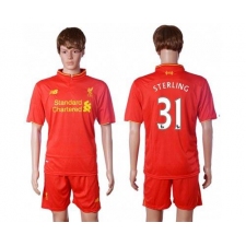Liverpool #31 Sterling Red Home Soccer Club Jersey