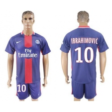 Paris Saint-Germain #10 Ibrahimovic Home Soccer Club Jersey