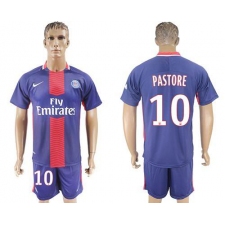 Paris Saint-Germain #10 Pastore Home Soccer Club Jersey
