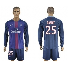 Paris Saint-Germain #25 Rabiot Home Long Sleeves Soccer Club Jersey