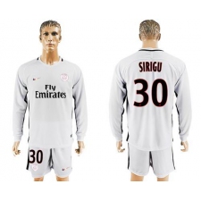 Paris Saint-Germain #30 Sirigu Sec Away Long Sleeves Soccer Club Jersey