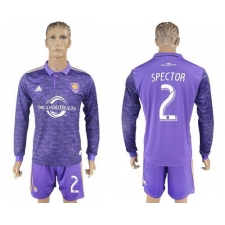 Orlando City SC #2 Spector Home Long Sleeves Soccer Club Jersey