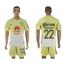 America #22 P.Aguilar Home Soccer Club Jersey
