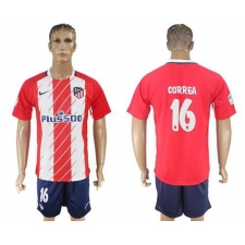 Atletico Madrid #16 Correa Home Soccer Club Jersey