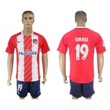 Atletico Madrid #19 Torres Home Soccer Club Jersey