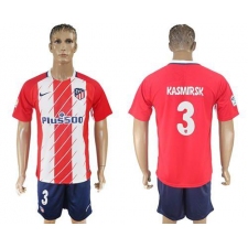 Atletico Madrid #3 Kasmirsk Home Soccer Club Jersey